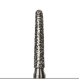 Бор алмазный 856, конус закругленный, D=1.8 мм, L=8.0 мм, FG, черный - фото 0