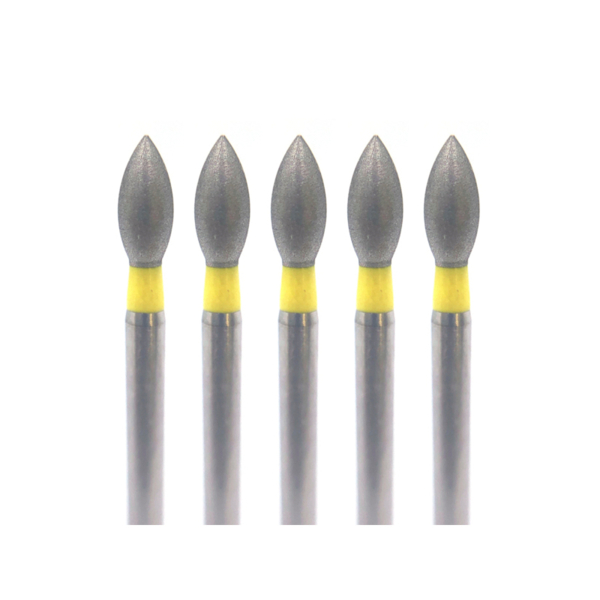 Бор алмазный Ecoline E 368, бутон, D=1.6 мм, FG, желтый, 5 шт - фото 0