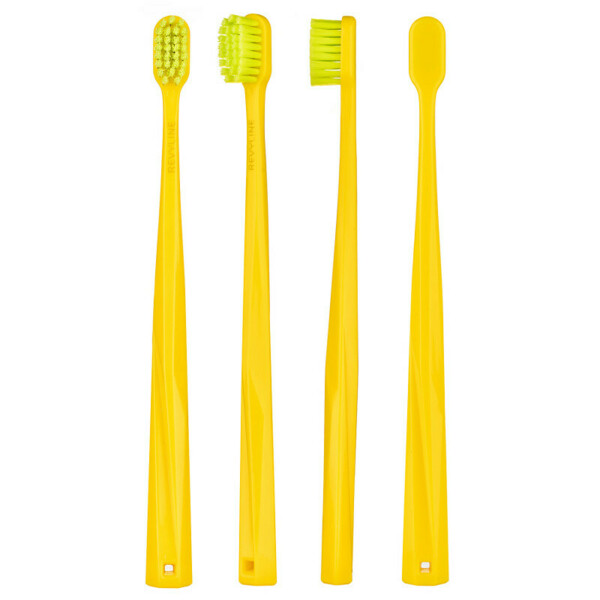 Зубная щётка Revyline SM5000, мануальная, жёлтая с салатовой щетиной - фото 1