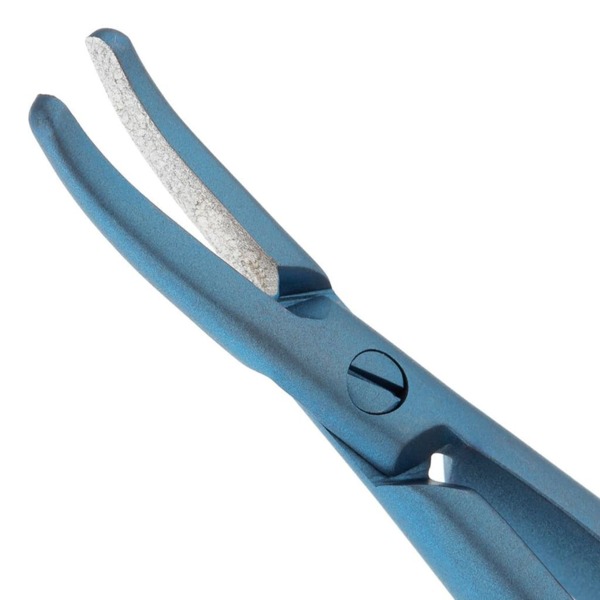 Иглодержатель микрохирургический, изогнутый, игла 5/0-6/0, 1,5 мм, длина 160 мм - фото 1