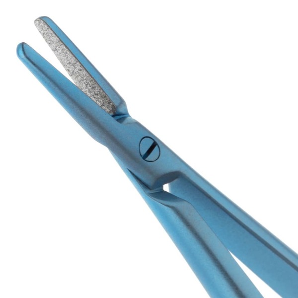 Иглодержатель микрохирургический, прямой, титановый, для иглы 5/0, ручка 8 мм, B=1,5 мм, L=160 мм, замок - L - фото 1