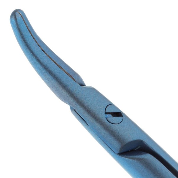 Иглодержатель микрохирургический, изогнутый, длина 180 мм - фото 2