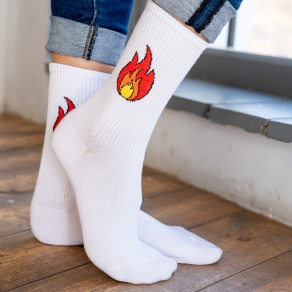 Носки женские, "Огонь", белый, 36-40 - фото 3