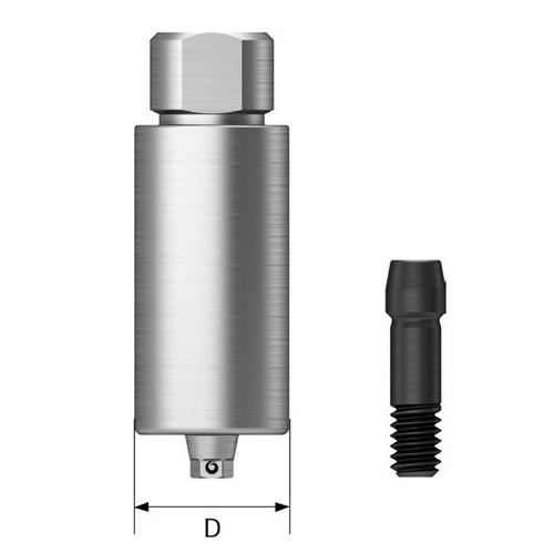 Абатмент титановый CAD/CAM OSSTEM TS Pre-milled Mini, не 6-гранник D=10.0 мм, для станков Arum, Imes-Icore, с винтом Ebony Gold - фото 0