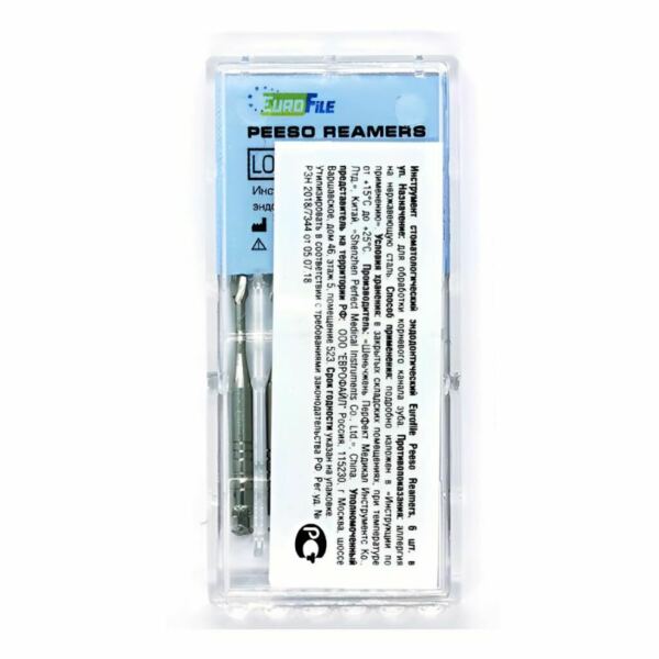 Дрильборы машинные Eurofile Peeso Reamer, для работы с каналом после вскрытия полости, 28 мм, размер 3, сталь, 6 шт - фото 1