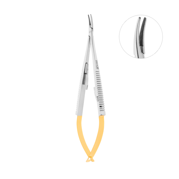 Микроиглодержатель TUC CASTROVIEJO, изогнутый, 14 см - фото 0