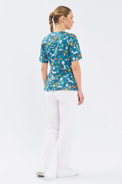 Туника женская Тезис TZ305, принт "Звери", 42 - фото 4