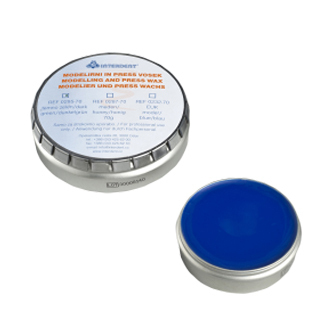 Воск для моделирования и прессования Interdent, синий 70 г - фото 0