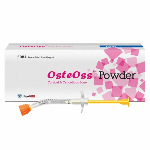 Порошок кортикальный OSSTEM OsteOss, резорбируемый, для костных дефектов, 0.5 мл, шприц, 1 шт - фото 0