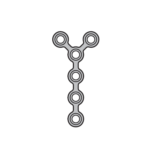 Микропластина Y-образная, длинная, толщина 0.6 мм