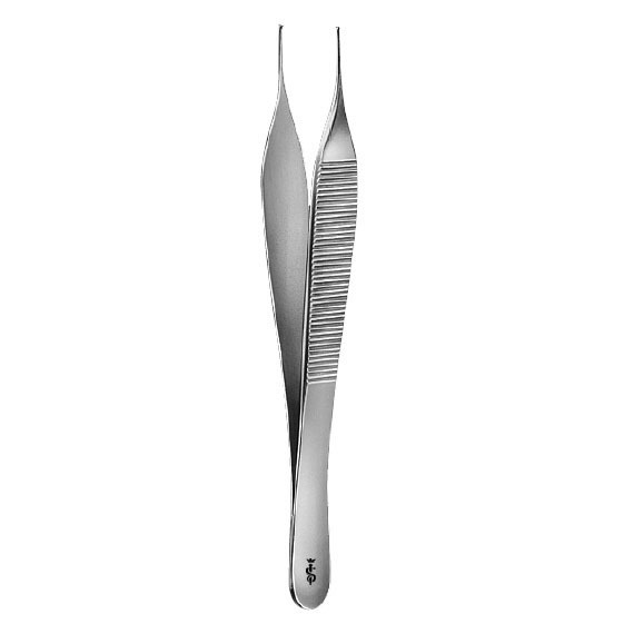 Пинцет хирургический Aesculap MICRO-ADSON BD510R, прямой, зубчики 1х2, 120 мм - фото 0