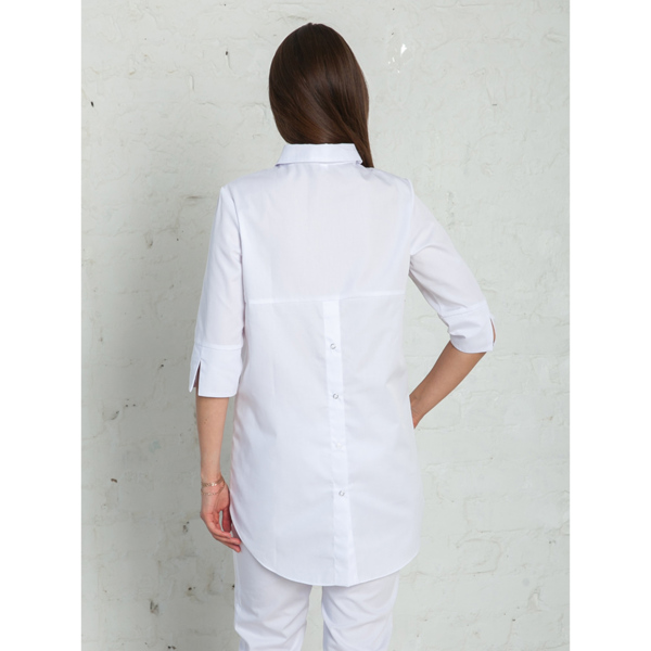 Блуза медицинская женская White Wears «Берта», белый, 40 - фото 2