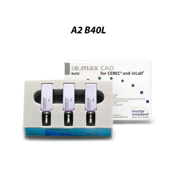 IPS e.max CAD CEREC/inLab HT - блоки из стеклокерамики, цвет A2 B40L, 3 шт - фото 0