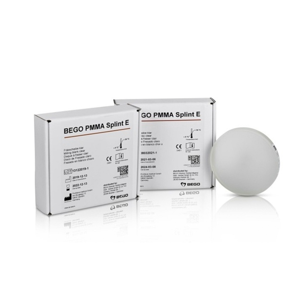 Заготовка фрезерная полимерная BEGO PMMA Splint E, с уступом, 98.5 х 20 мм, 1 шт - фото 1