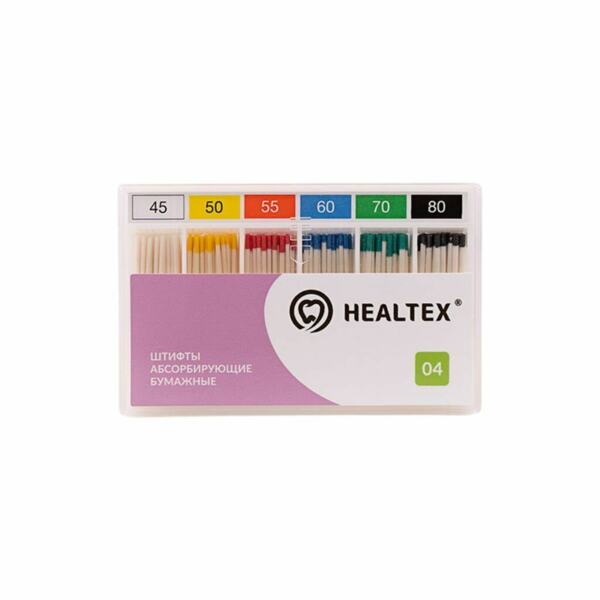 Штифты бумажные Healtex, абсорбирующие, без маркировки длины, набор №45-80/.04, 102 шт - фото 0