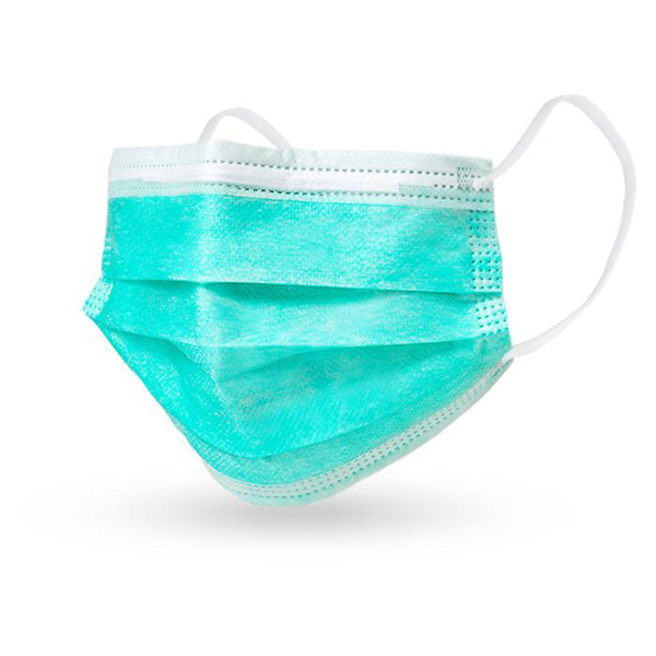 Safe+Mask Economy Mask - маски хиругические на резинках, зеленые, 50 шт - фото 0