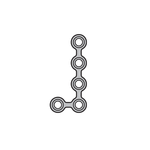 Микропластина L-образная, короткая, левая, толщина 0.6 мм