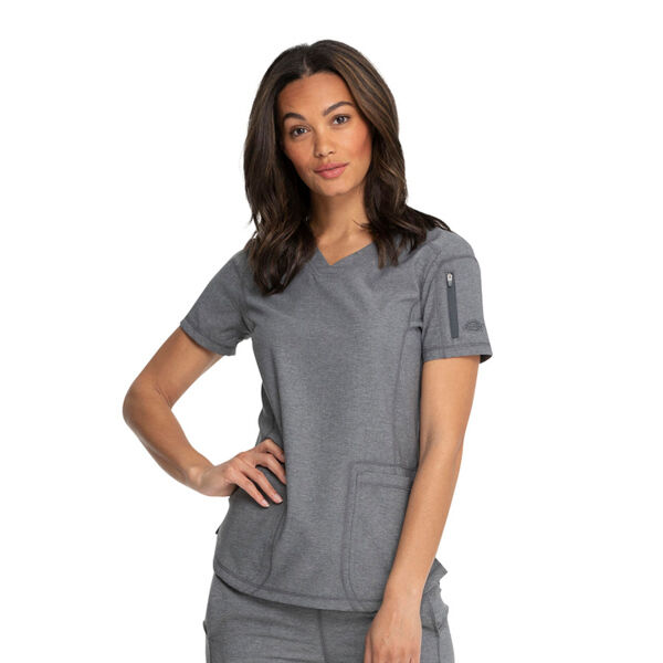 Топ медицинский женский Dickies DK730, серый, M - фото 0
