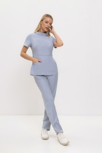 Туника женская Dr. Nice «Ирэн», со стойкой, серый, 44 - фото 3