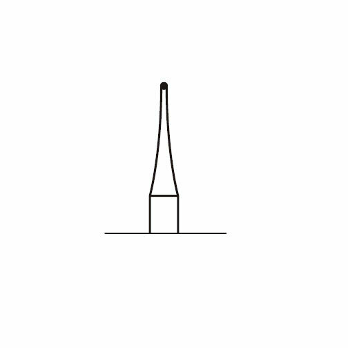 Бор твердосплавный CB 1, шаровидный, D=0.8 мм, FG, синий - фото 1