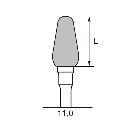 Бор твердосплавный CC 351 MX, почка, закругленный, D=6.0 мм, L=11.0 мм, HP - фото 1