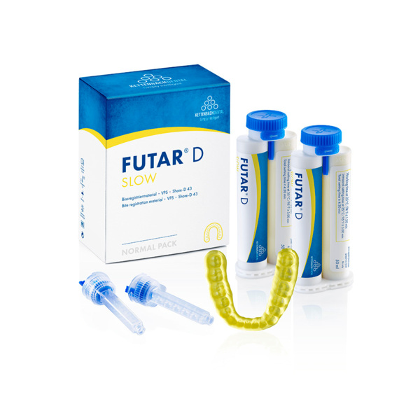 Futar D Slow (Normal pack) - материал для регистрации прикуса (А-силикон), 2x50 мл + 6 смесителей (new)