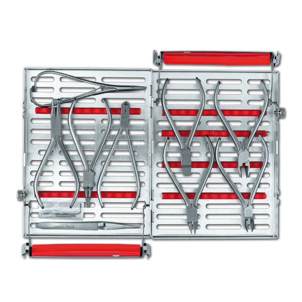 Кассета IMS Double Decker Ortho, ортодонтическая, 20 инструментов, 152x203x38, оранжевая - фото 1