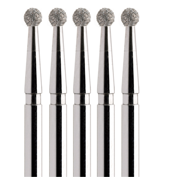 Бор алмазный 801, шаровидный, D=1.8 мм, FG, синий, 5 шт - фото 0