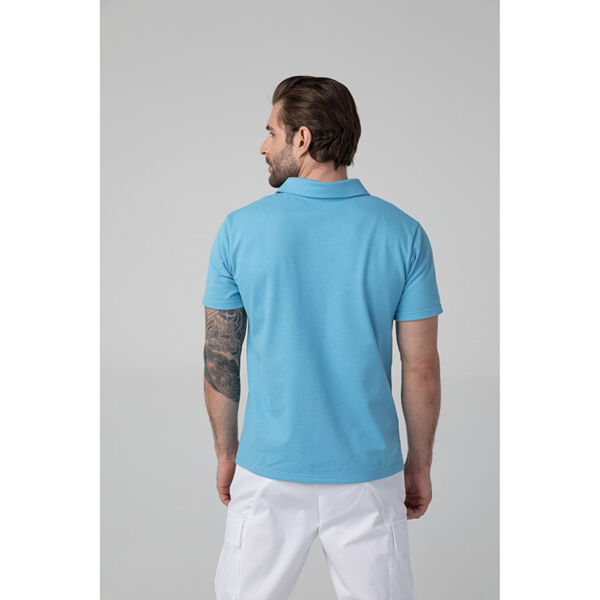 Поло мужское, голубой, 46 - фото 4