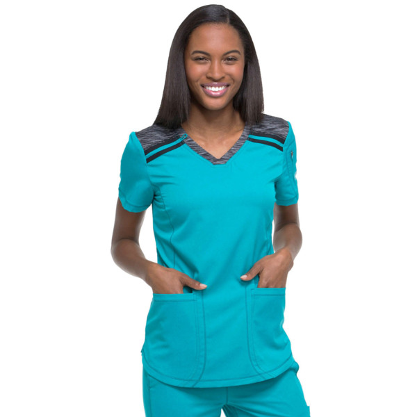 Топ медицинский женский Dickies DK740, бирюзовый, XS - фото 0