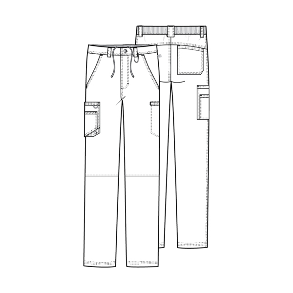 Брюки медицинские мужские Cherokee CK200A, черный, S - фото 5