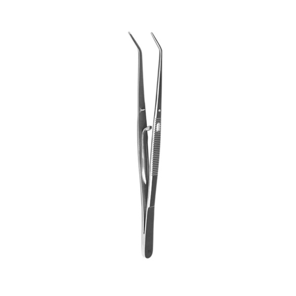 Пинцет зубной с фиксатором SAMMAR International Medical, изогнутый, 150 мм, 1 шт - фото 0