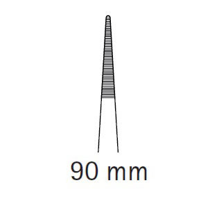 Пинцет анатомический, прямой, тонкий, длина 90 мм - фото 1