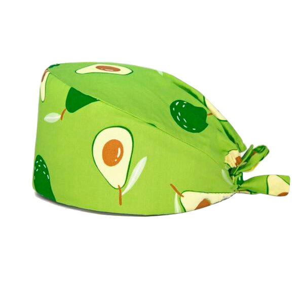 Шапочка медицинская, принт "Большое авокадо", зеленый - фото 0