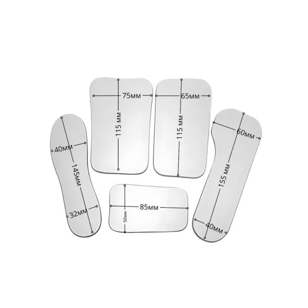 Набор зеркал Dentins, двусторонние, для дентальной фотосъемки, 5 шт - фото 1