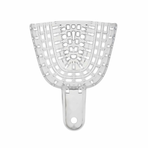 Ложка оттискная Coltene President Impression Tray, полная, перфорированная, верхняя челюсть, размер 3 (средний), пластик, прозрачный, 1 шт - фото 0
