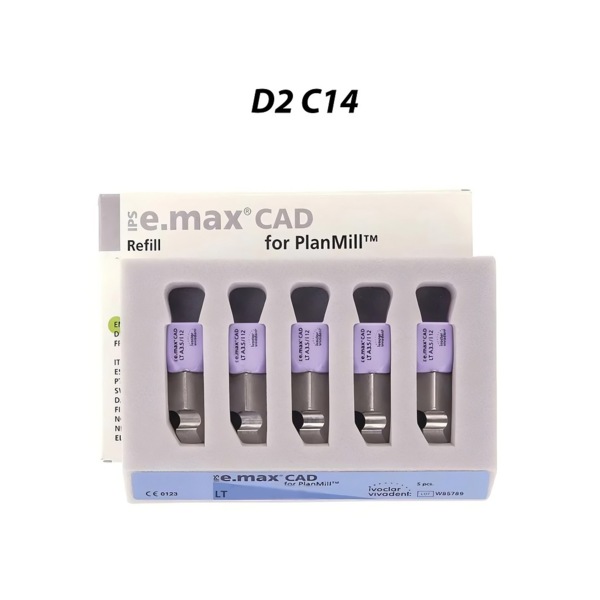 IPS e.max CAD PlanMill LT - блоки из дисиликата лития, цвет D2, C14, 5 шт - фото 0