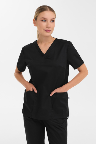 Туника женская Тезис TZ338, unica, черный, 50 - фото 0