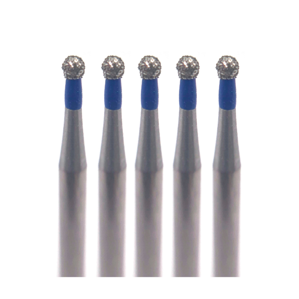 Бор алмазный Ecoline E 801 M, шаровидный, D=1.2 мм, FG, синий, 5 шт - фото 0