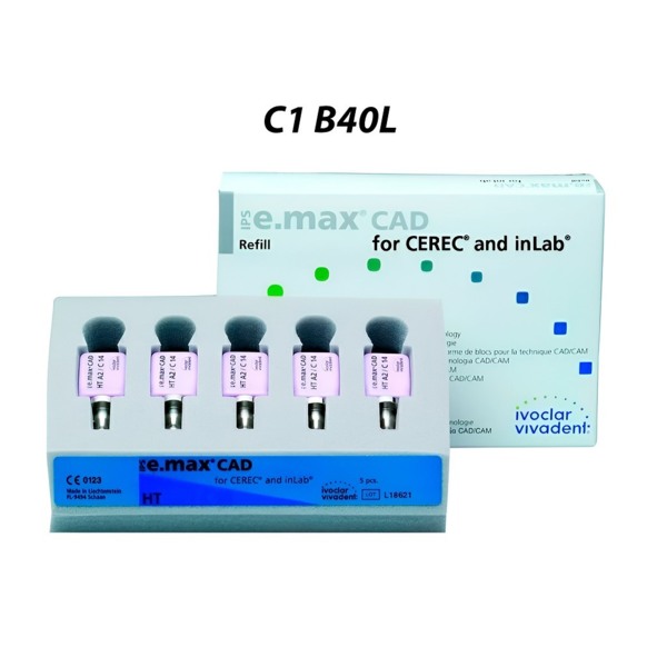 IPS e.max CAD CEREC/inLab HT - блоки из стеклокерамики, цвет C1 B40L, 3 шт - фото 0