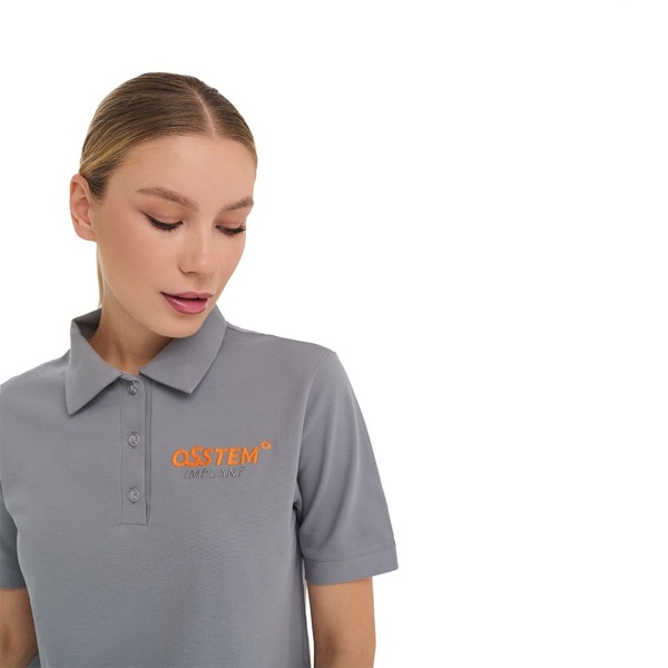 Поло женское Амрита "Osstem", серый, 48 размер - фото 1