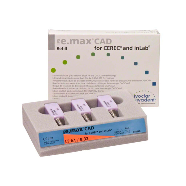 IPS e.max CAD CEREC/inLab LT - блоки из стеклокерамики, цвет A1 B32, 3 шт - фото 1