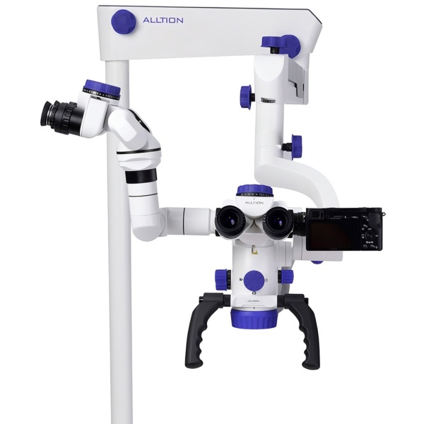 Микроскоп стоматологический Alltion AM-5000VF, операционный, 6-ступенчатое увеличение, с вариоскопом и флуоресцентным режимом, сменное крепление - фото 3