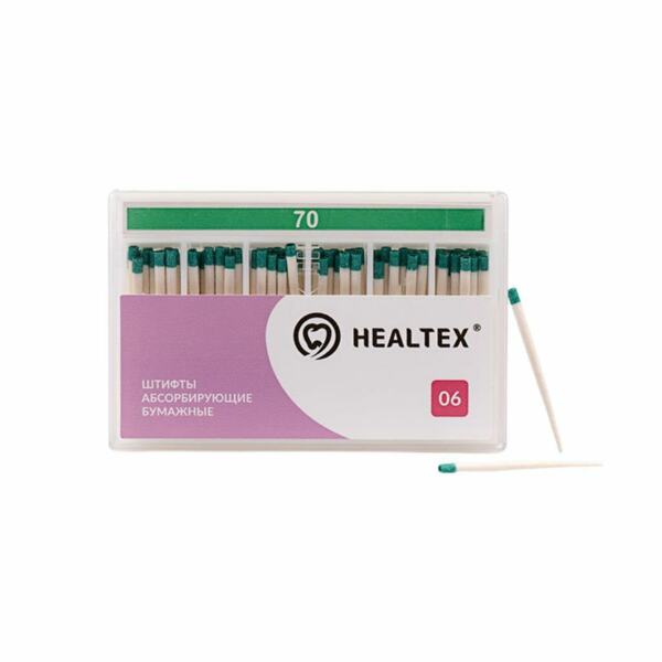 Штифты бумажные Healtex, абсорбирующие, без маркировки длины, №70/.06, 100 шт - фото 0
