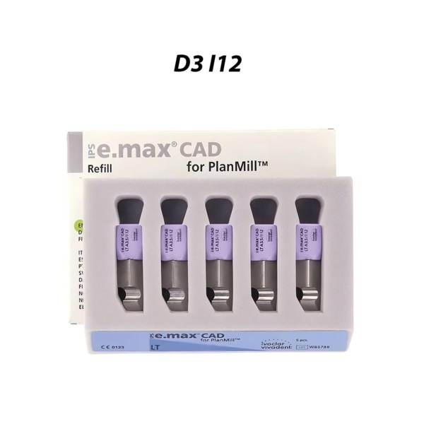 IPS e.max CAD PlanMill LT - блоки из дисиликата лития, цвет D3, I12, 5 шт - фото 0