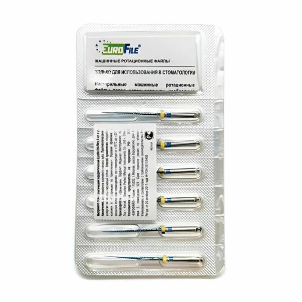 Файлы машинные Eurofile DH-Files, универсальный, 25 мм, №30/.04, никель-титан, 6 шт - фото 1