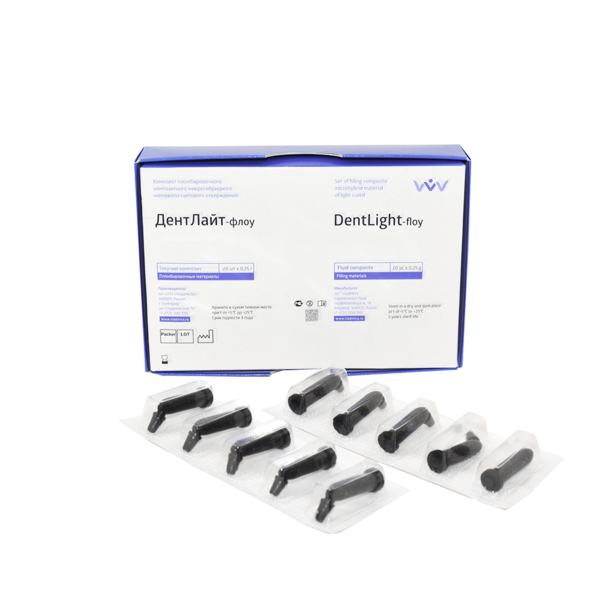 ДентЛайт - жидкотечкучий композит светового отверждения, оттенок C2, капсулы 0.25 г х 20 шт - фото 0