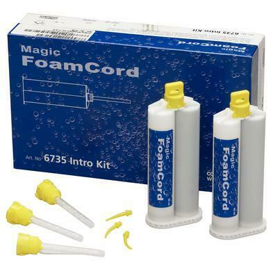 Magic FoamCord Intro Kit - материал для ретракции десны, 2 х 50 мл + набор колпачков Comprecap - фото 0