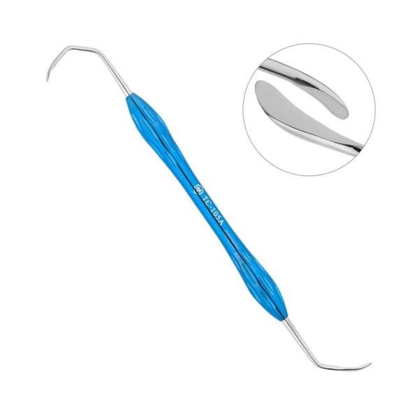 Кюретка стоматологическая, двусторонняя, ручка A, 3.6х7.5 мм, длина 180 мм - фото 1