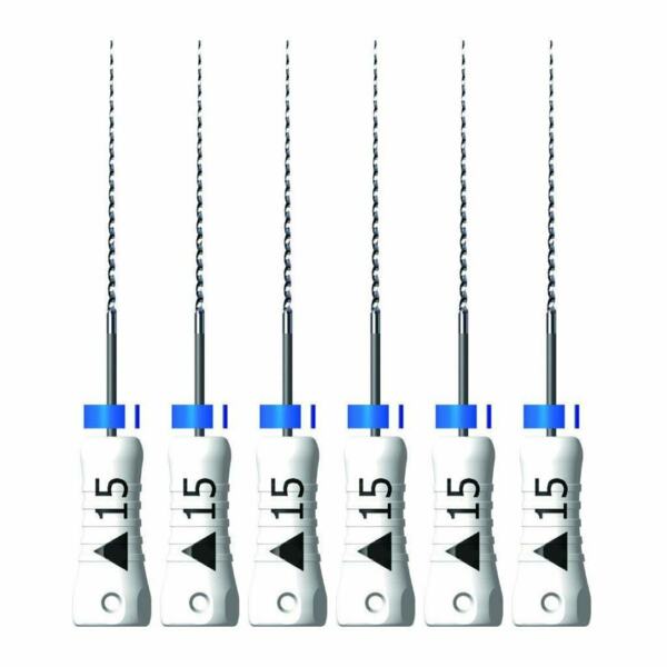 Римеры ручные FKG Reamers, для зондирования и обработки каналов, стандартная ручка, 21 мм, №15/.02, сталь, 6 шт - фото 0